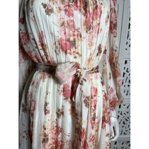 Alex Marie Women’s Michaela Floral Belted Pleated Dress Size 10 - Picture 8 of 15